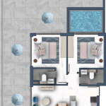 سامانا ميامي - غرفتي نوم مع مسبح