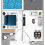 سامانا ميكونوس - غرفة نوم ومسبح