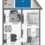 سامانا بورتوفينو - غرفة نوم واحدة مع مسبح