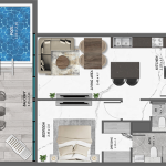 سامانا جولف فيوز - غرفة نوم واحدة مع مسبح