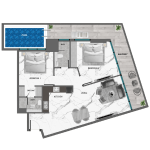 سامانا بورتوفينو - غرفتي نوم مع مسبح