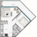 سامانا هيلز ساوث - شقة غرفة وصالة – النوع 2