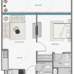 سامانا هيلز ساوث - شقة غرفة وصالة – النوع 3