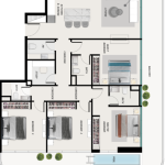 أوشن بيرل ٢ - أربع غرف نوم مع مسبح